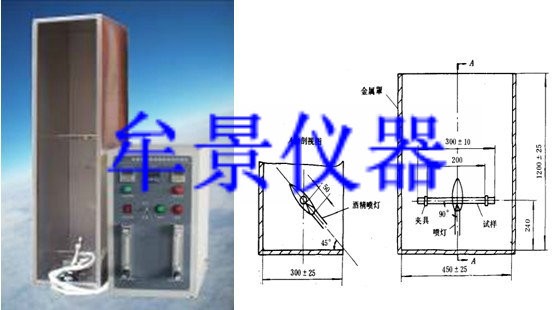 單根電（diàn）線電纜水平燃燒試驗機